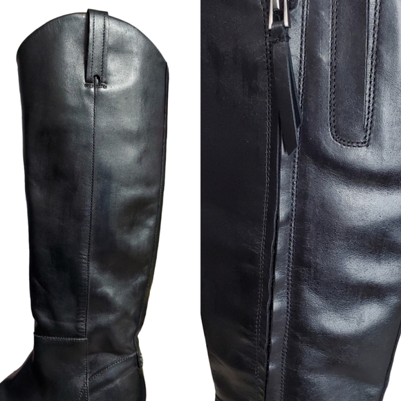 New Sam edelman fable womes leather zip up tall ridding boots black - Picture 16 of 16